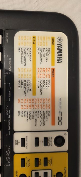 Orga / Keyboard Yamaha PSS-F30 BK
