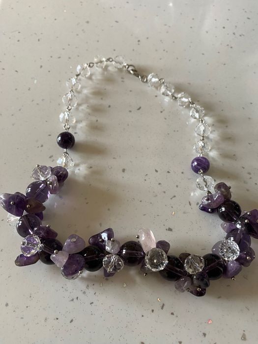 Колие от лилав аметист