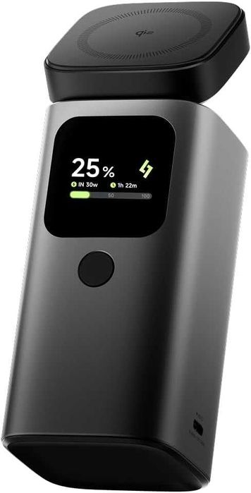 Външна батерия Sharge Magsafe 2 в 1, 15000mAh/55.5Wh, Qi2 15W