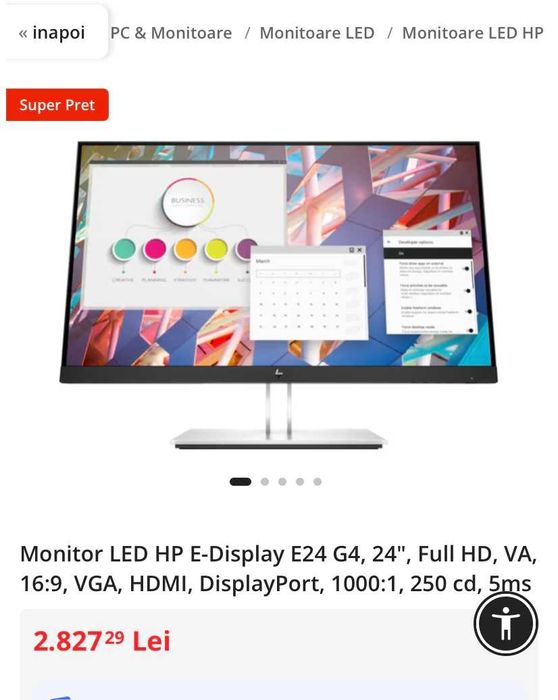 Monitor LED HP E24 G4