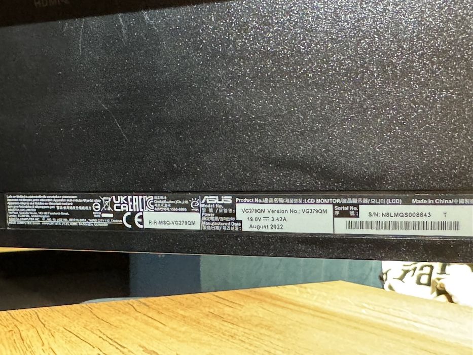 Продаются игровые мониторы ASUS TUF VG279QM 280hz и AOC 27G2 FHD 144Hz