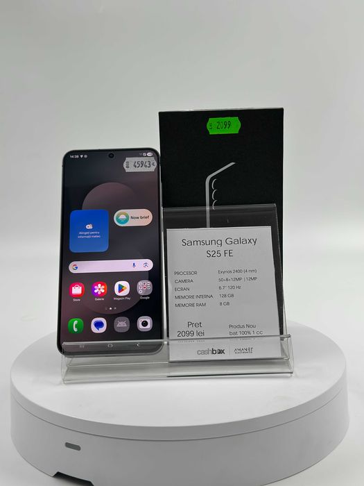 Samsung Galaxy S25 FE 5G 128GB 8GB RAM Bat100 1cc Garantie 24 Luni CashBox