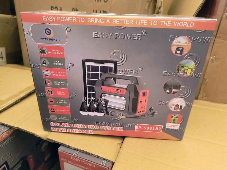 Boxe camping cu panou solar,toate accesoriile a fost desfăcută pentru verificare ,are radio, bluetooth,usb tip C ,mai multe detalii găsiți pe Google