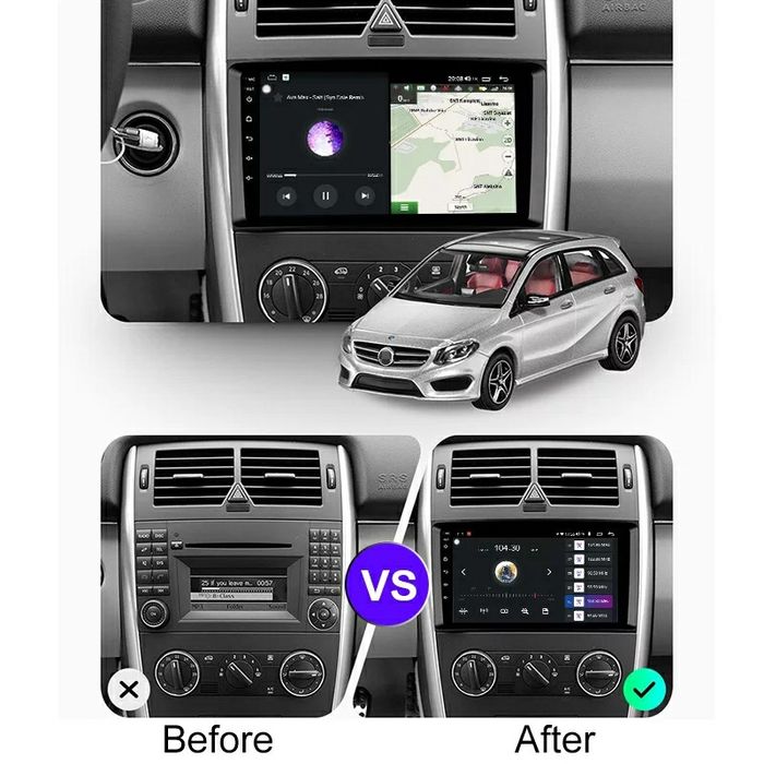Mercedes Мултимедия Android 9 инча A B vito viano sprinter vw crafter