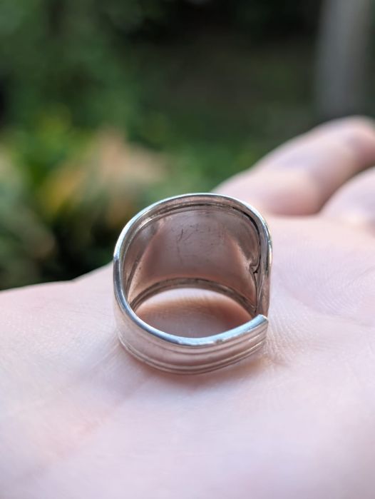 Vechi inel masiv din argint de 925, handmade