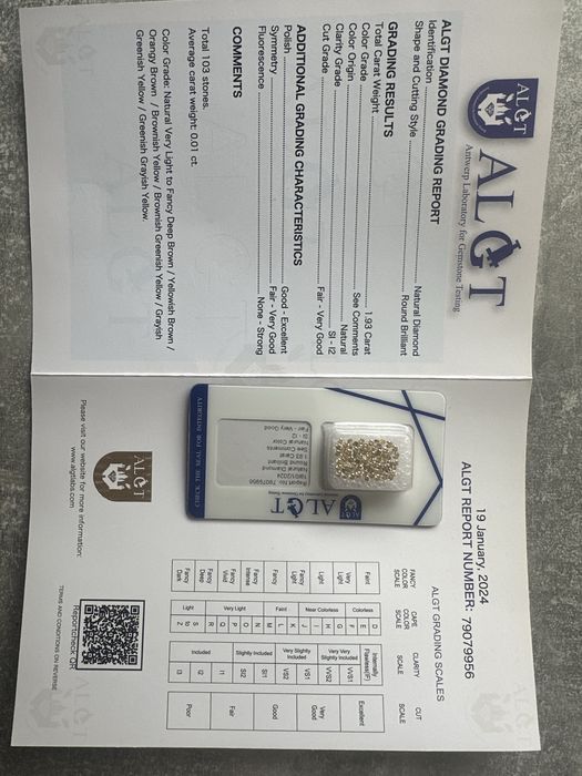 Diamant natural cu certificat