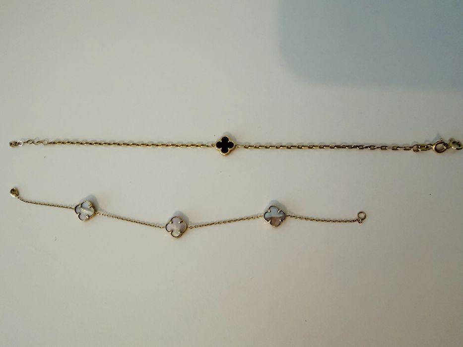 Златна гривна 14к по модел на Van Cleef