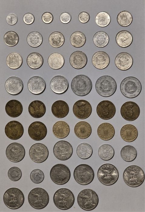 Album 53 monede vechi românești – lot colecție (1943–2006)