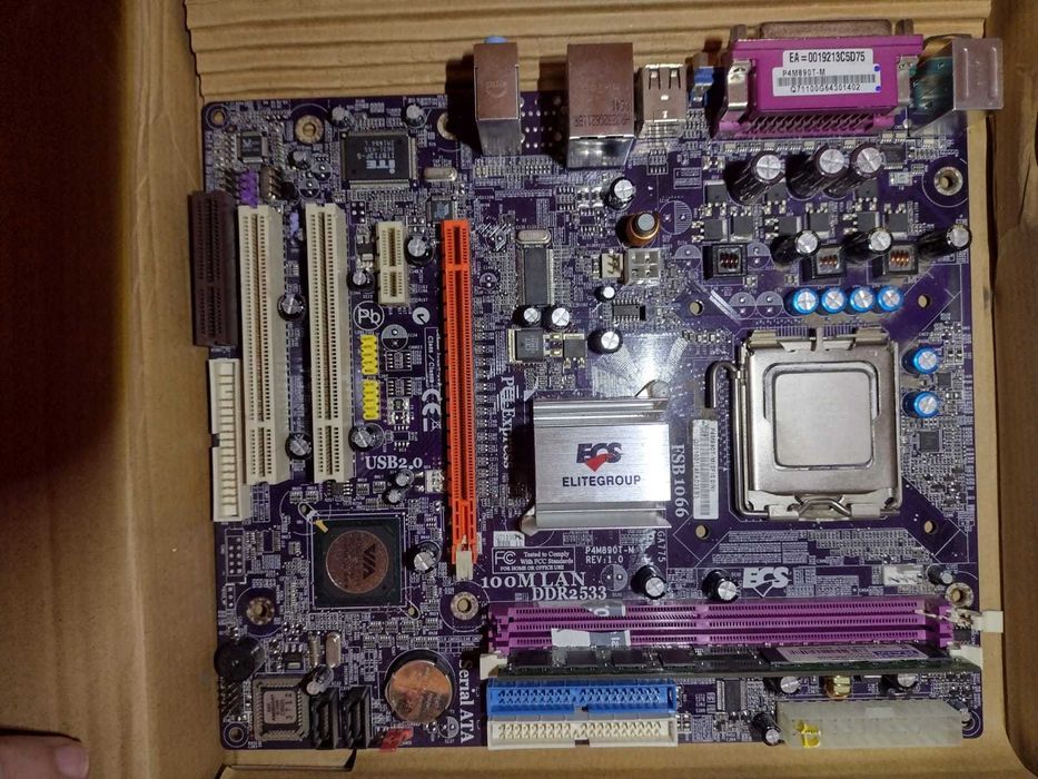 Placa de Baza LGA 775 ECS P4M890T-M bonus proceso dual core si memorie