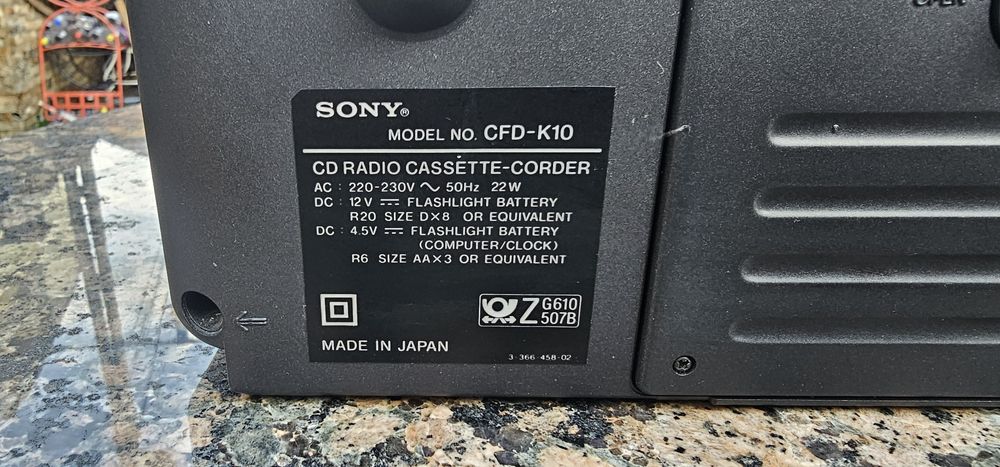 Radiocasetofon sony cfd k10