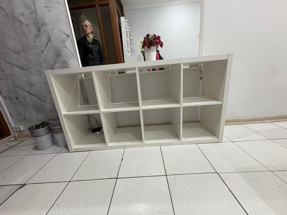 Продам стилажи белые деревянные