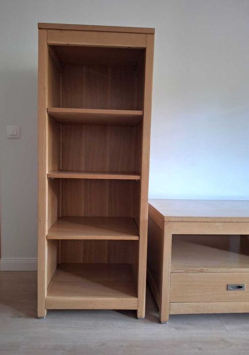 Set Mobila Living Mobexpert, lemn masiv, furnir stejar.