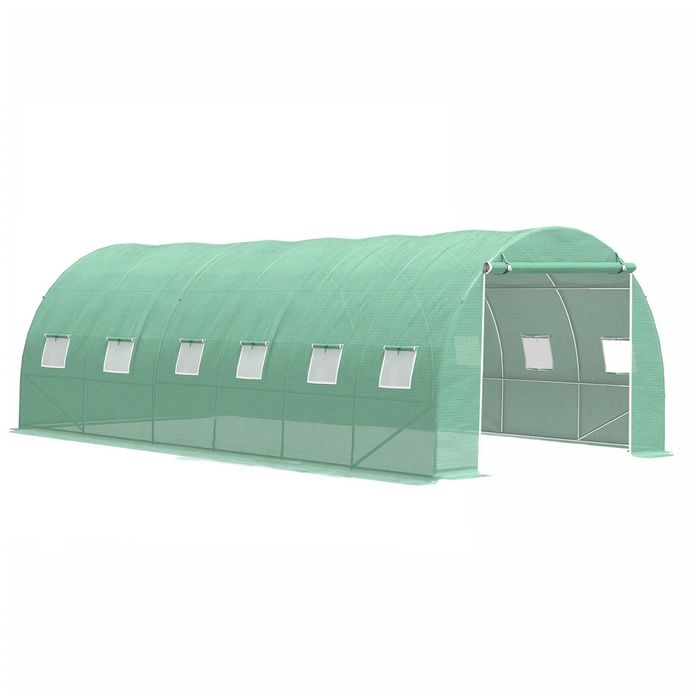 Solar de grădină 6x3x2m, polietilenă 180 g/m2, rezistentă la UV, țeavă 25 * 0.7mm