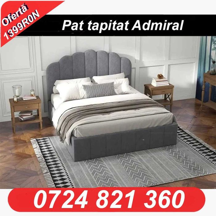 Pat tapitat Ieftin-mobila dormitor