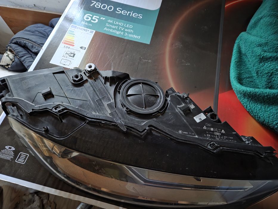 Десен фар за Audi Q7 би ксенон лед 2018 г. Led 2024г.