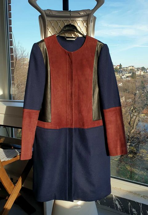 Pinko Diane Furstenberg Marina Rinaldi палто вълна кожа XS S M L XL