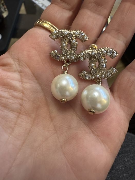 Обеци с перли “Chanel”