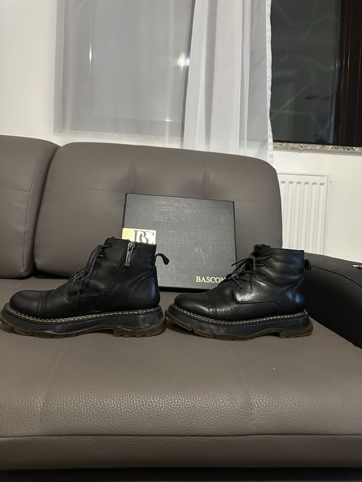 Ботинки натуральная кожанные черные