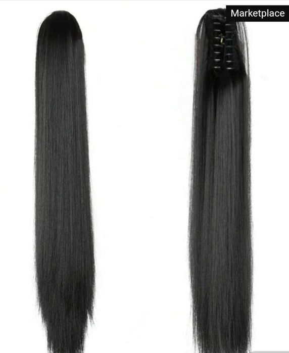 Черна, кафява ,руса,бяло русо,тъмноруса коса  опашка с щнола