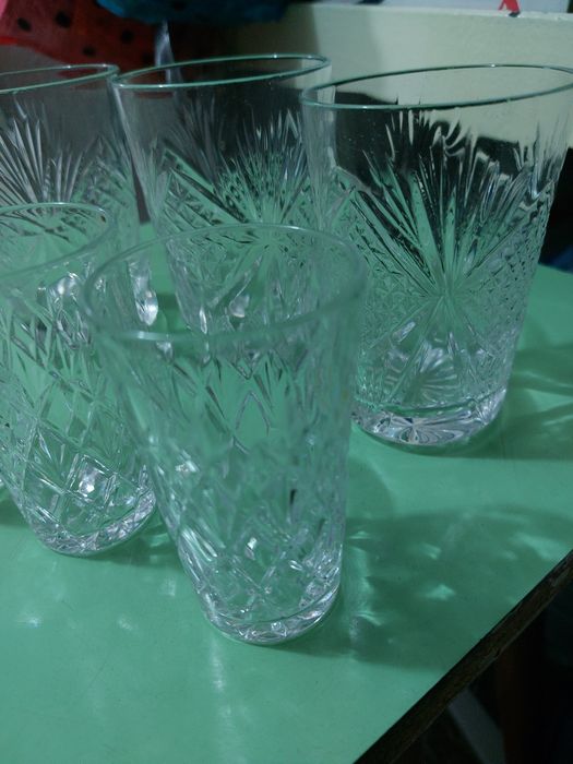 Хрустальные стаканы и рюмки 12шт