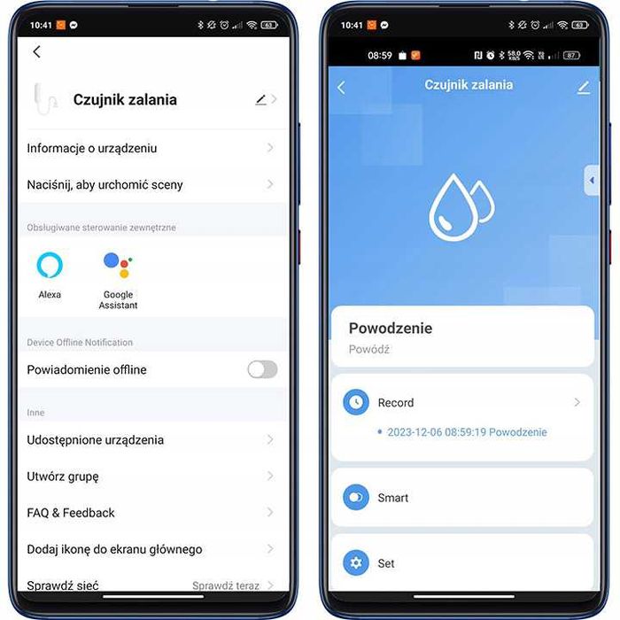 Смарт WiFi Сензор за Течове и Наводнение Tuya / Smart Life