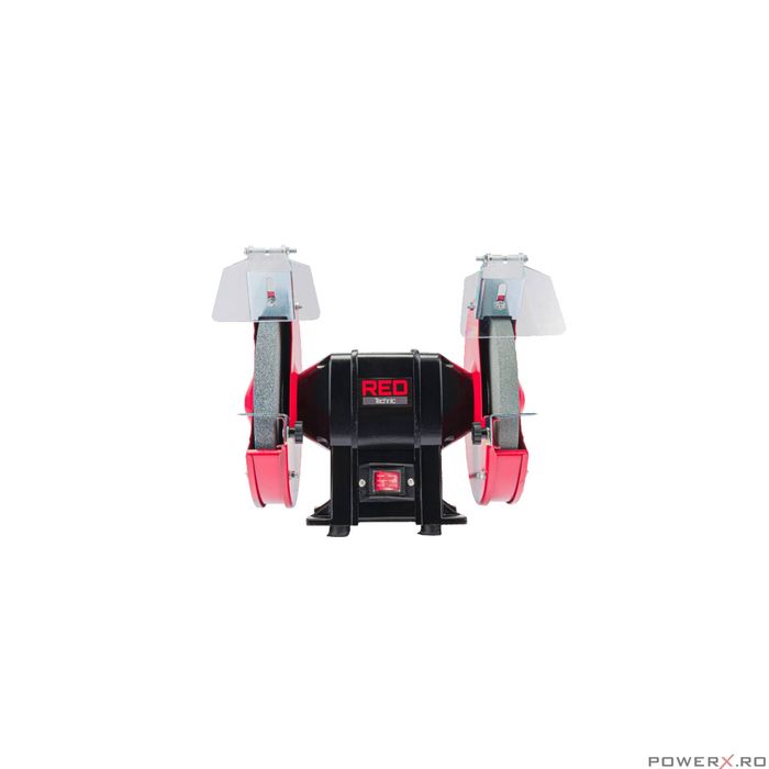 Polizor de banc cu 2 pietre, 200 mm, 1700W, 2950 rpm, Red Technic
