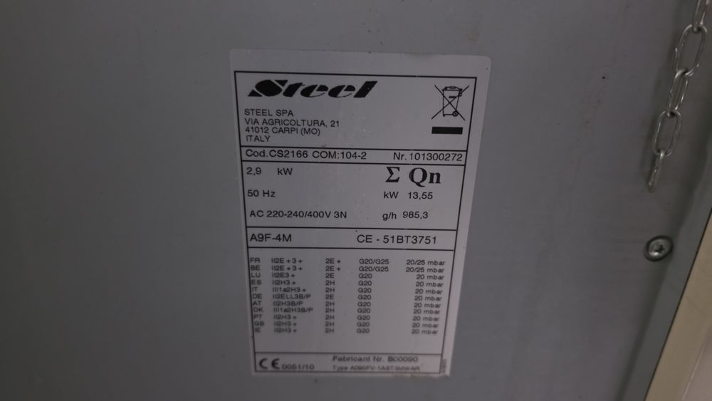 Печка Steel gold 90см на газ