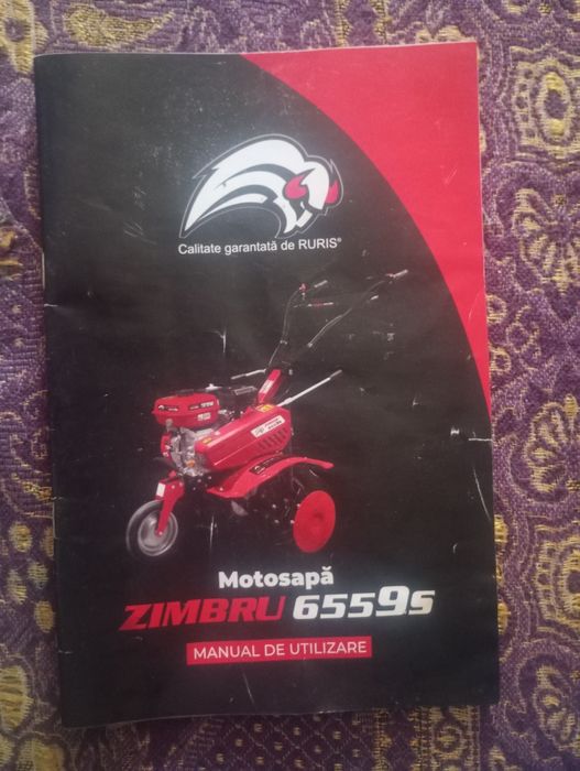 Vând motosapa zimbru 7cp cu remorca