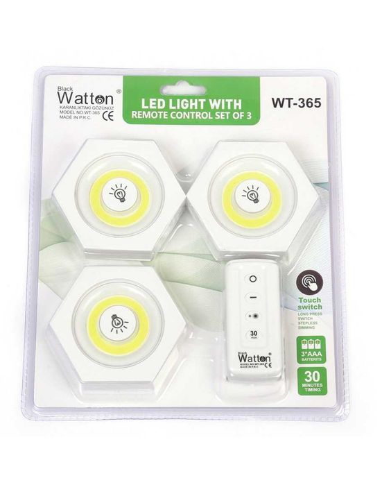Набор из трех светодиодных ламп с дистанционным управлением la4