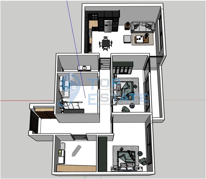 Продава се Тристаен апартамент в Велико Търново, Бузлуджа - 104 кв.м за 1000 €/кв.м - Снимка #2