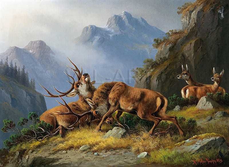 Репродукции на картини /ловни/ Мориц Мюлер (1841-1899)