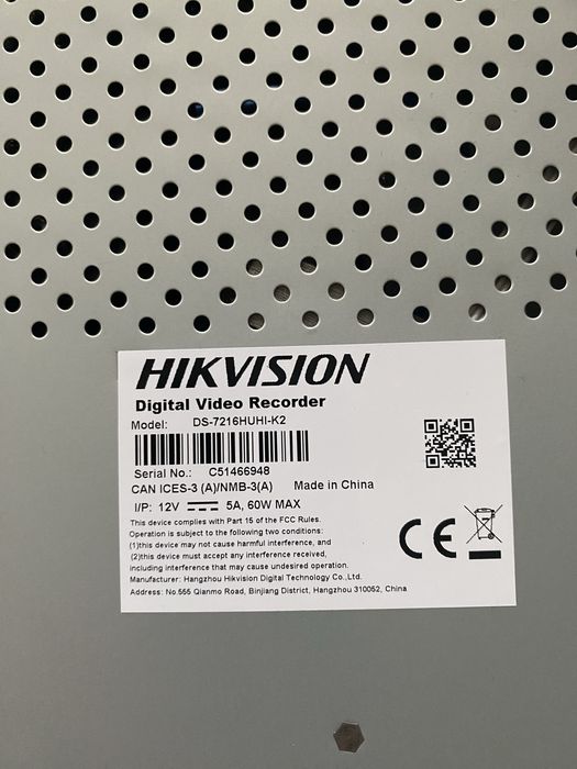 DVR  Integistrator video digital 16 Canale Hikvision 5 in 1, pana la 8MP 4K, Acusense, Audio, 2X SATA, iDS-7216HUHI-M2