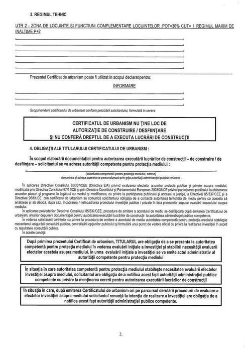 Proprietar - Teren intravilan Clinceni - 15.070 mp - 14 euro/mp