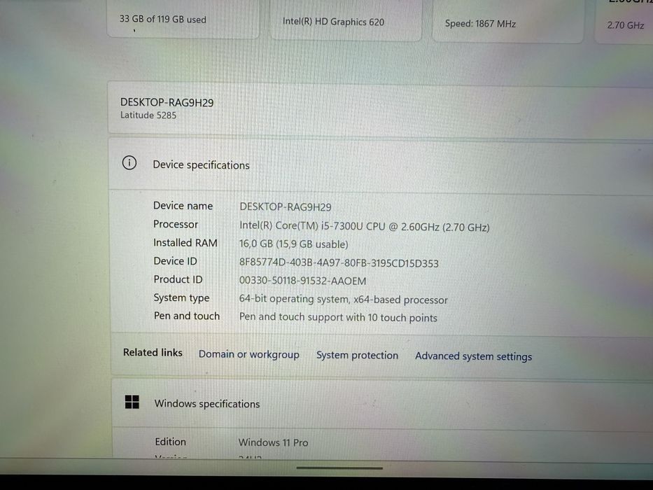 Tableta Dell Latitude 5285 i5/ 16 Gb DDR4 + Mouse si tastatura Wifi