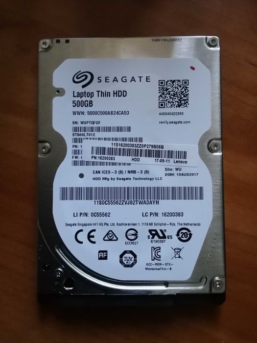 Ноутбучный жёсткий диск 2.5" HDD 500GB Seagate (район аэропорта)