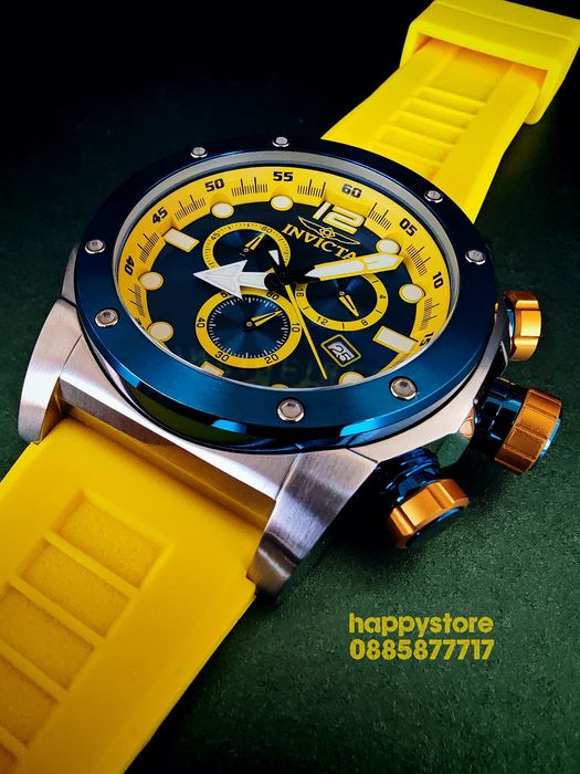часовник INVICTA Sea Hunter Yellow 54 mm, Инвикта нов ръчен часовник