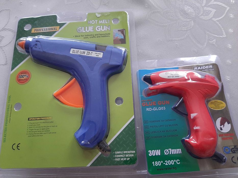 Поялници за топло лепене /пистолет/ за силикон със силиконова пръчка