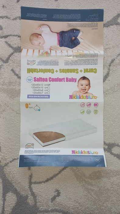 Vând pătuț bebe 120×60 cm