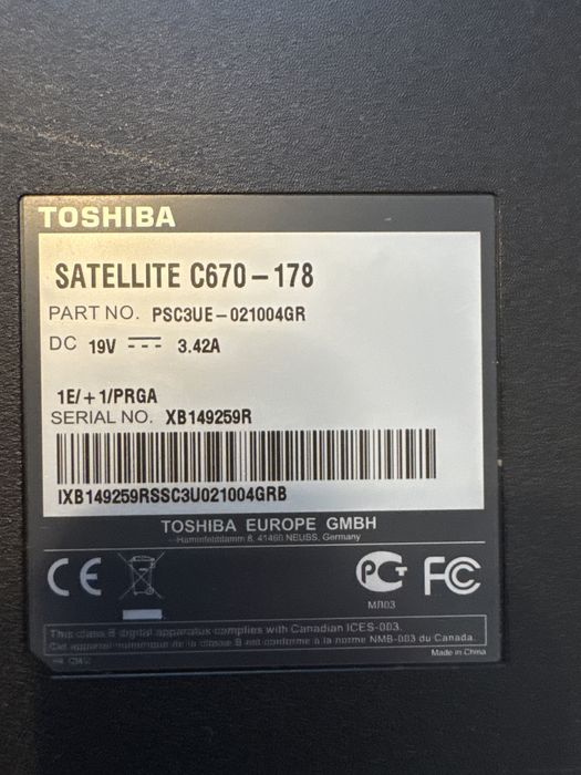Display laptop Toshiba Sattelite C670 -178