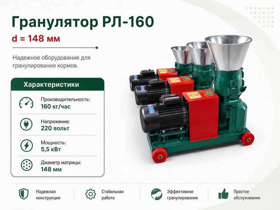 Гранулятор 160  — 160 кг/час, 220 В