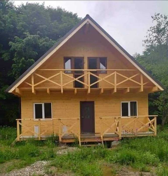 Case din Lemn, Casa Modulara, Garaje Auto si Containere stil birou din structura metalica si panou sandwich termoizolant