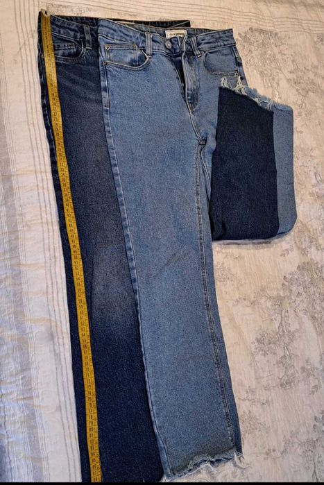 2x Blugi Denim Pimki talie inalta