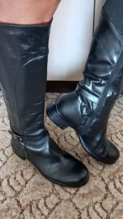 Промо цена! Дамски зимни ботуши от естествена кожа