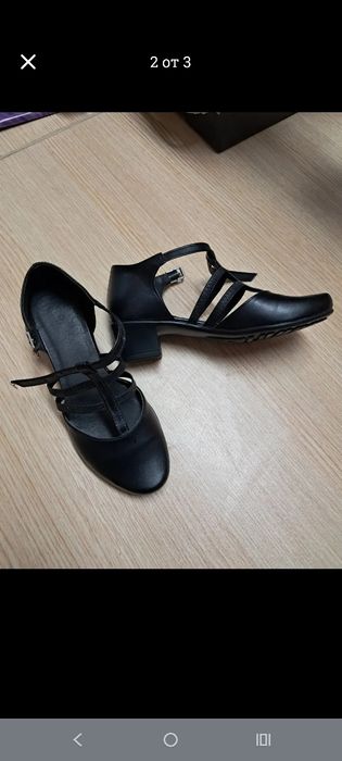 НОВИ Черни сандали, естествена кожа