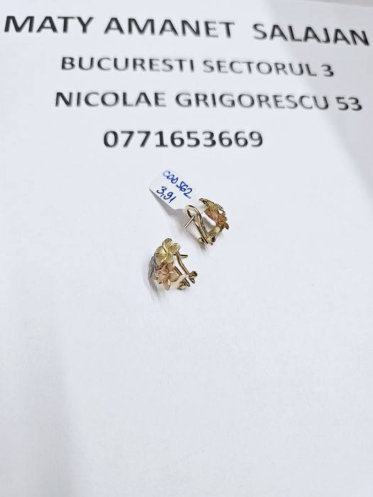 Vand cercei din aur 14 k 3.91 g cod 562