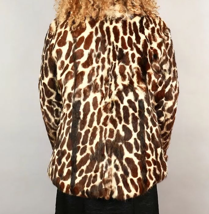 Blana naturala nurca model leopard vintage