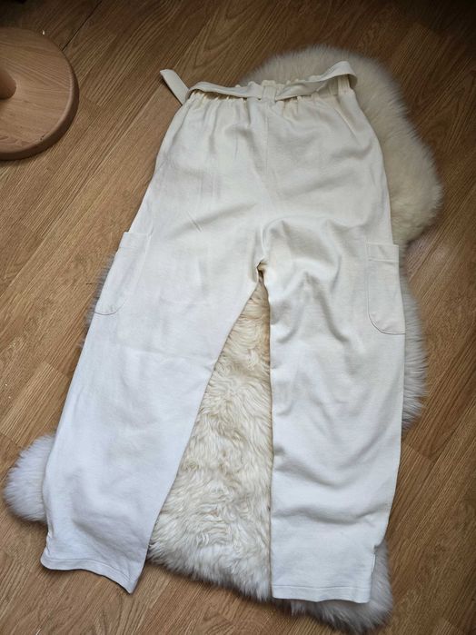 Pantaloni albi eleganti Zara 13-14 ani