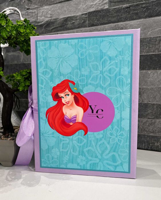 Мини детски албум за снимки с русалка ръчноизработен