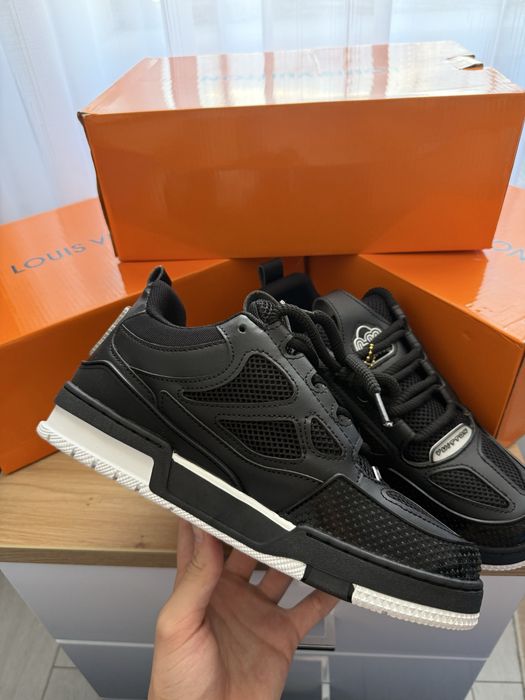 Adidasi Louis Vuitton / LV Skate Black / Negru / Premium