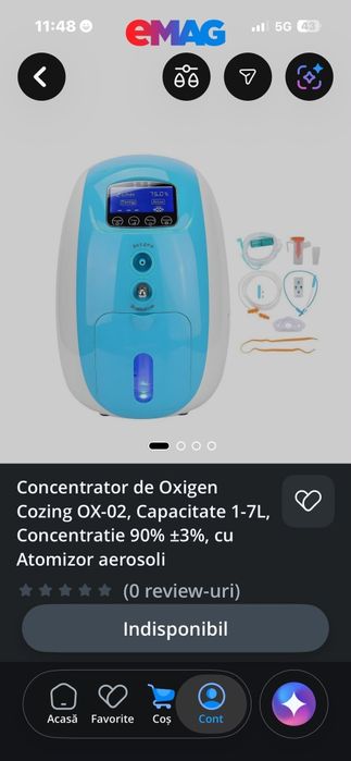 Concentrator nou neutilizat